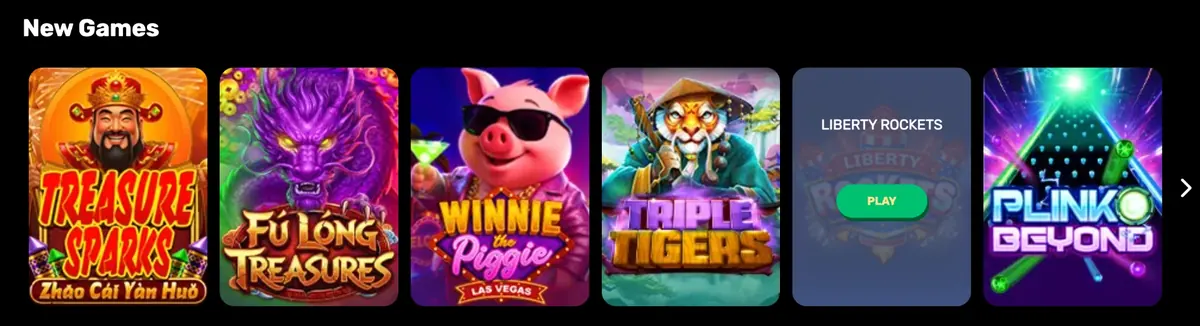 New Ozwin pokies: Treasure Sparks, Fu Long Treasures, Winnie the Piggie, Triple Tigers, Liberty Rockets, Plinko Beyond