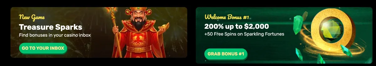 Ozwin welcome bonus 1: 200% up to $2,000 plus 50 free spins